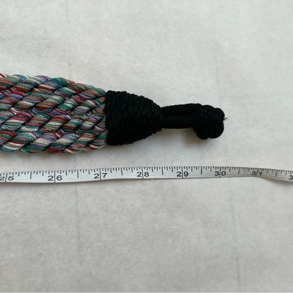 Vintage Womens Woven Belt Colorful Multicolor
